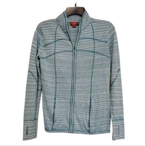 Krimson Klover Sport, Track Green Zip up Athletic Jacket Size S